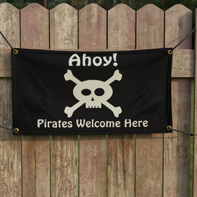 Ahoy ! Pirates Bienvenue ici Bannière (Ahoy! Pirates welcome here!)