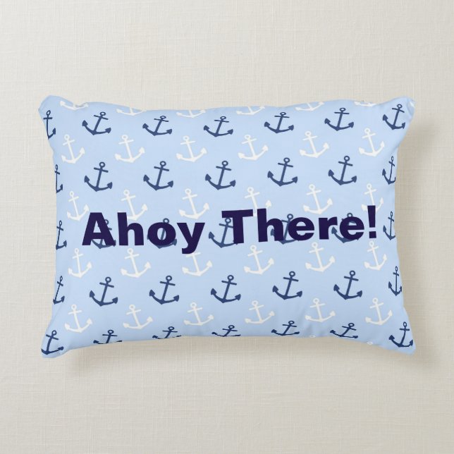 Ahoy There Anchor - Rectangle Pillow (Front)