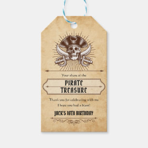 Ahoy There Pirate Birthday Party Favour Tag