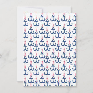 Ahoy Vintage Anchor pattern. Invitation