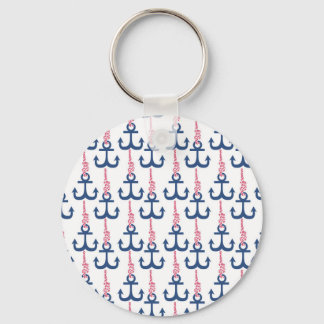 Ahoy Vintage Anchor pattern. Keychain