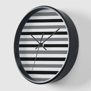 Ahs Black and white stripes design Clock