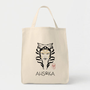 Ahsoka Face Brush Illustration Tote Bag