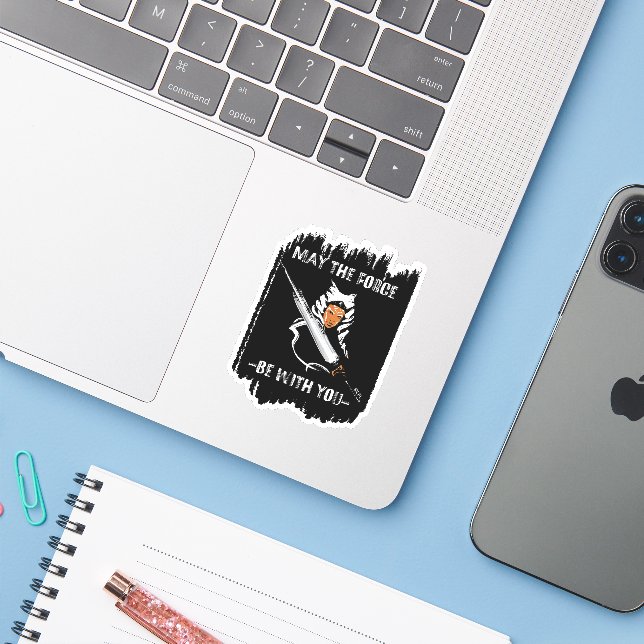 Ahsoka - May The Force Be With You (Laptop w/ iPhone)