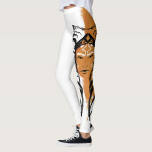 Ahsoka Orange Swatch Brush Illustration Leggings