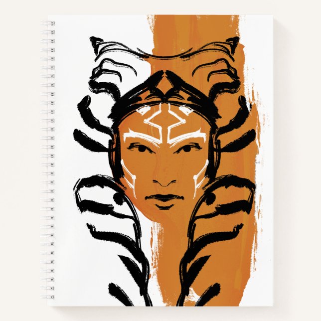 Ahsoka Orange Swatch Brush Illustration Notebook (Front)