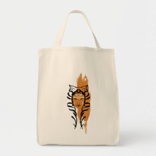 Ahsoka Orange Swatch Brush Illustration Tote Bag