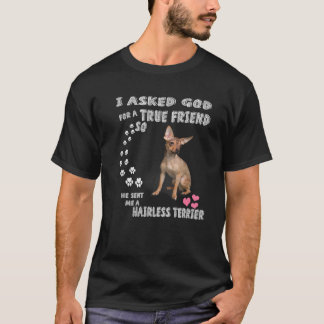 AHT Dog Quote Mom Dad Print, Cute American Hairles T-Shirt
