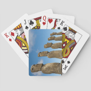 Ahu Akivi, Rapa Nui, Easter Island, Chile 2 Playing Cards