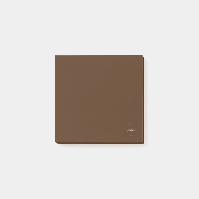 Ahua Original Logo Brown  Post-it Notes (Front)