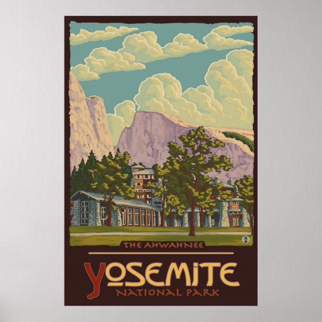 Ahwahnee Lodge - Yosemite Nat'l Park Travel Poster (Front)