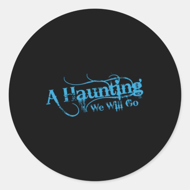 AHWWG Blue Logo Black Background(1 Inch Logo) Classic Round Sticker (Front)
