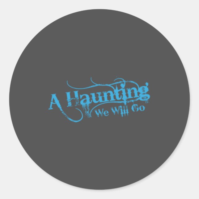 AHWWG Blue Logo Grey Background(1 Inch Logo) Classic Round Sticker (Front)