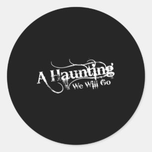 AHWWG White Logo Black Background(1 Inch Logo) Classic Round Sticker