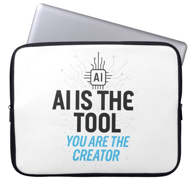 AI Aesthetic Creator: Abstract Co-Creation Digital Laptop Sleeve (Front)