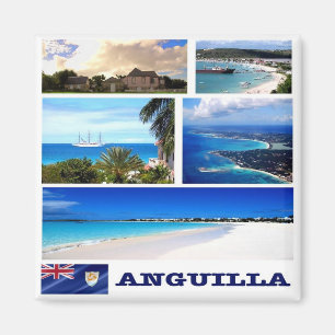 AI - Anguilla  - Mosaic Collage Magnet