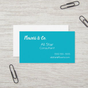 Ai Aqua Teal Solid Business Cards