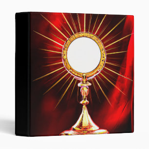AI Art Blessed Sacrament Host in a Monstrance 1 Binder