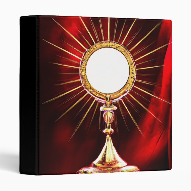 AI Art Blessed Sacrament Host in a Monstrance 1 Binder (Front/Spine)