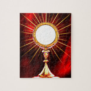 AI Art Blessed Sacrament Host in a Monstrance 1 Jigsaw Puzzle