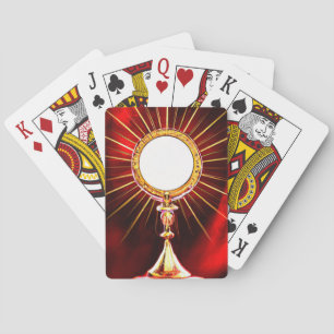 AI Art Blessed Sacrament Host in a Monstrance 1 Playing Cards