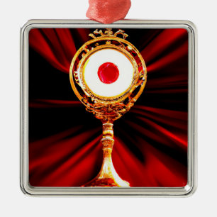 AI Art of A Eucharistic Miracle Metal Ornament