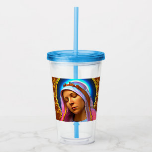 AI Art of The Blessed Virgin Mary Acrylic Tumbler
