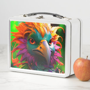 Ai Artsy Bird Metal Lunch Box