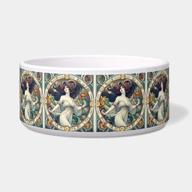 AI assisted Art Deco Bowl design of lady (Front)