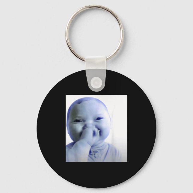 Ai Baby Meme Funny Laughing Baby Baby Meme Brainro Keychain (Front)