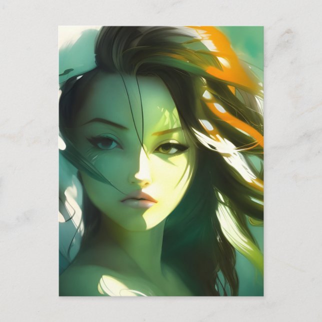 AI Beauty Woman Postcard (Front)