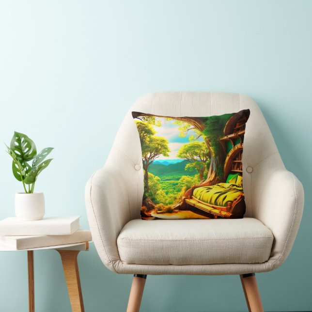 Ai Bedroom Throw Pillow (Chair)