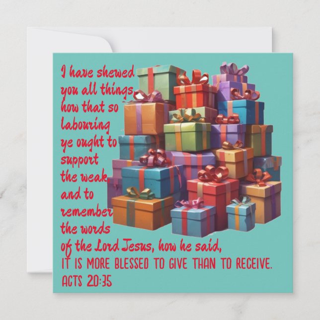 AI Better to Give Than to Receive Thank You Card (Front)