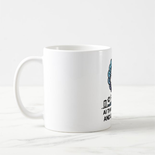 AI Brain Tech Design for Innovators Coffee Mug (Left)