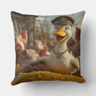 AI Captain Duck Dancer 02 Throw Pillow