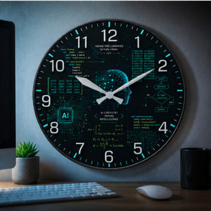 AI Coding Programming Computer Science Software Large Clock