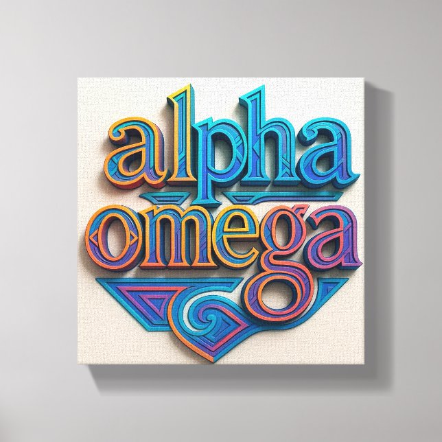 Ai design Alpha and Omega Canvas Print (Front)