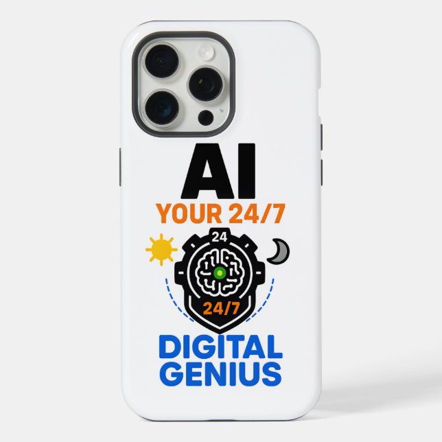AI Digital Genius – Smart 24/7 Assistant iPhone Case (Back)