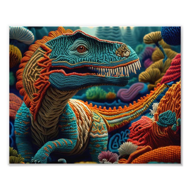 AI Dino Yarn Photo Print (Front)