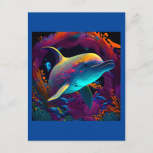 AI DOLPHIN DESIGN #4 POSTCARD