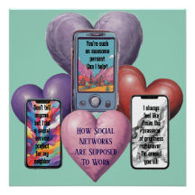 AI Downloadable How Social Networks Work Poster