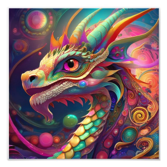 AI dragon Photo Print (Front)