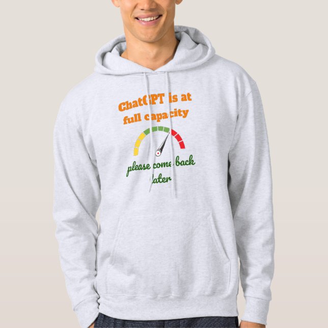 AI drôle tshirt - sweat - shirt à capuche masculin (Devant)