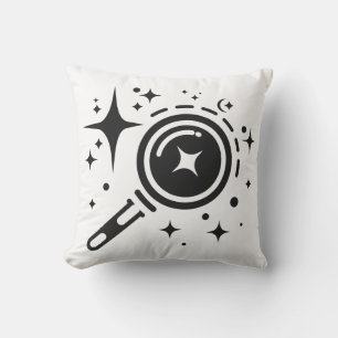 AI emblem Sparkle stars, beacon of the digital age Throw Pillow