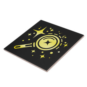 AI emblem Sparkle stars, beacon of the digital era Tile