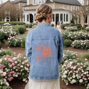 AI emblem Twinkle stars, beacon of the digital age Denim Jacket