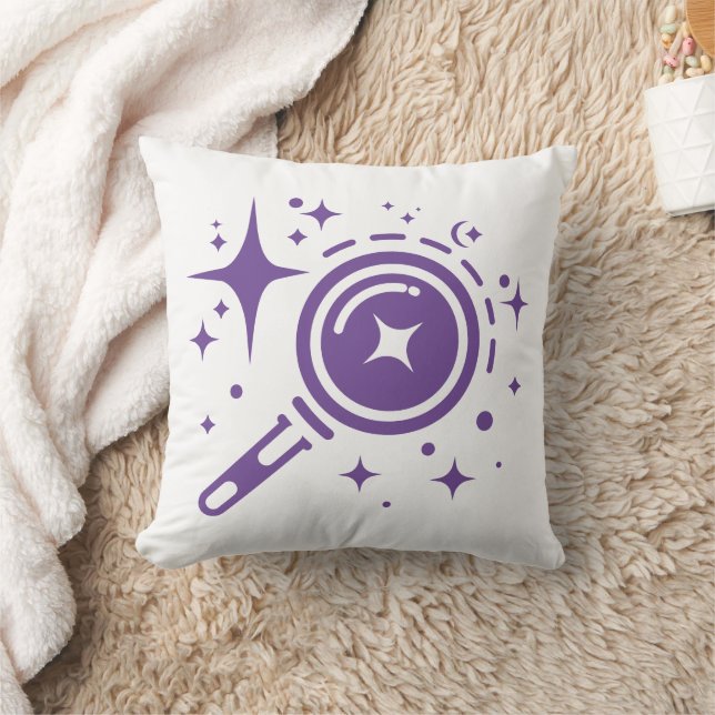 AI emblem Twinkle stars, beacon of the digital age Throw Pillow (Blanket)