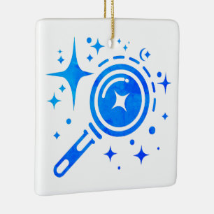 AI emblem Twinkle stars, beacon of the digital era Ceramic Ornament