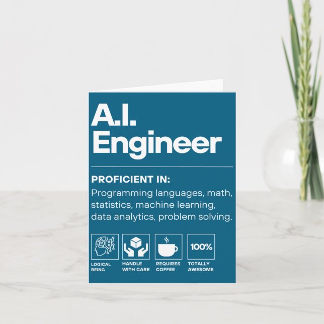 Ai Engineer Funny  Card (Front)