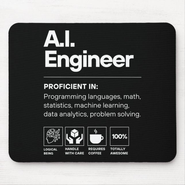 Ai Engineer Funny  Mouse Pad (Front)